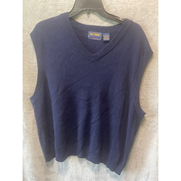 Golf‎ Traders Classic Sweater Vest V-Neck Sleeveless Knit Layering Mens L - Picture 1 of 4